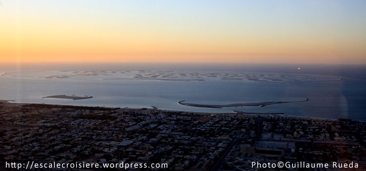 Vue sur The World depuis la Burj Khalifa