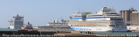 Le Havre - Triple escale - AIDAluna et Crown Princess