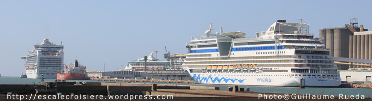 Le Havre - Triple escale - AIDAluna et Crown Princess
