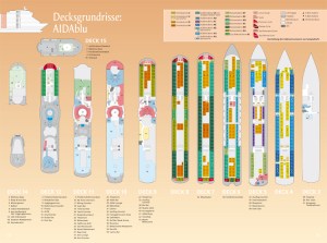 Plan des ponts AIDAblu