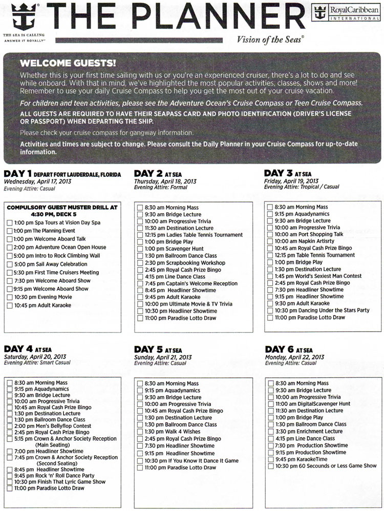 The Planner - Vision of the Seas