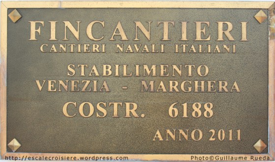 Plaque de chantier - Costa Favolosa