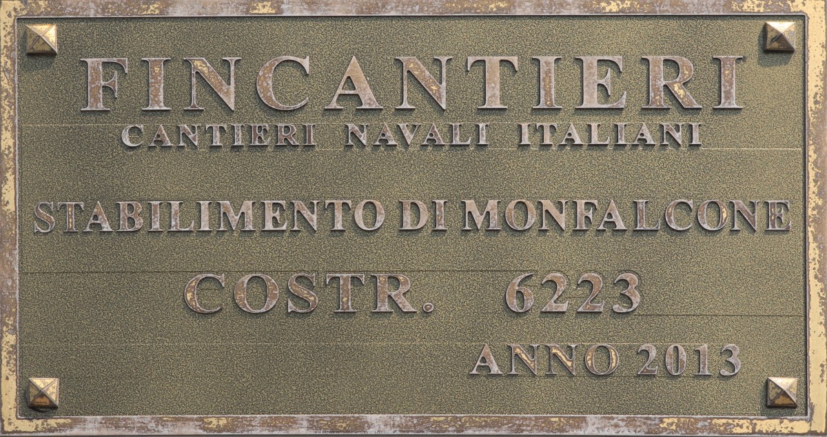 Royal Princess - Plaque de chantier