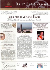 Daily Programme Queen Mary 2