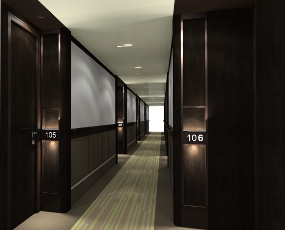 Britannia - Couloir cabines passagers