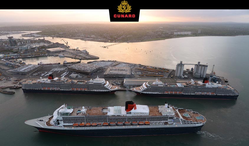 3 Queens - Queen Elizabeth - Queen Mary 2 - Queen Victoria