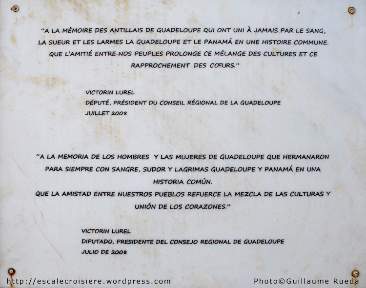 Canal de Panama - Miraflores Visitor Center - Hommage aux Guadloupéens