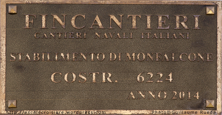 Regal Princess - Plaque chantier