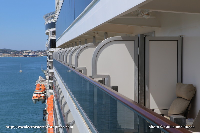 Queen Elizabeth - Vue sur les cabines