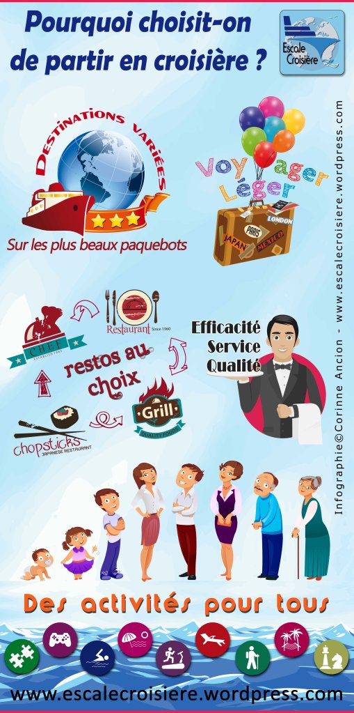Infographie - Pourquoi choisit-on de partir en croisière ?