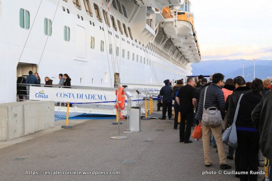 Costa Diadema - Embarquement