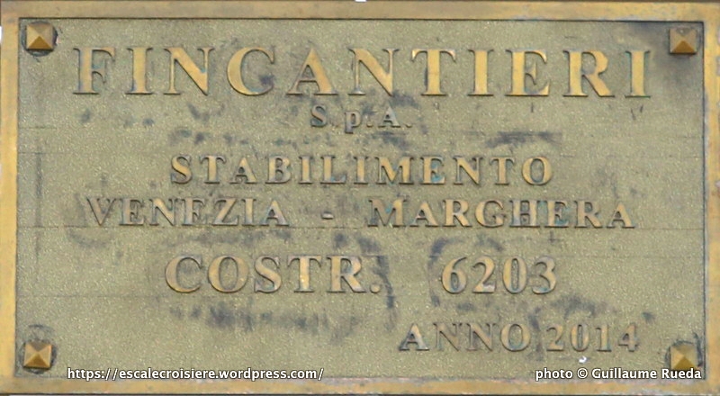 Costa Diadema - plaque de chantier