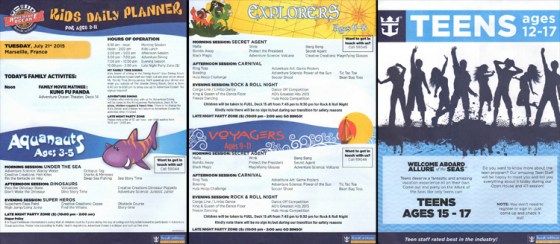 Programme enfants et ados - Allure of the Seas