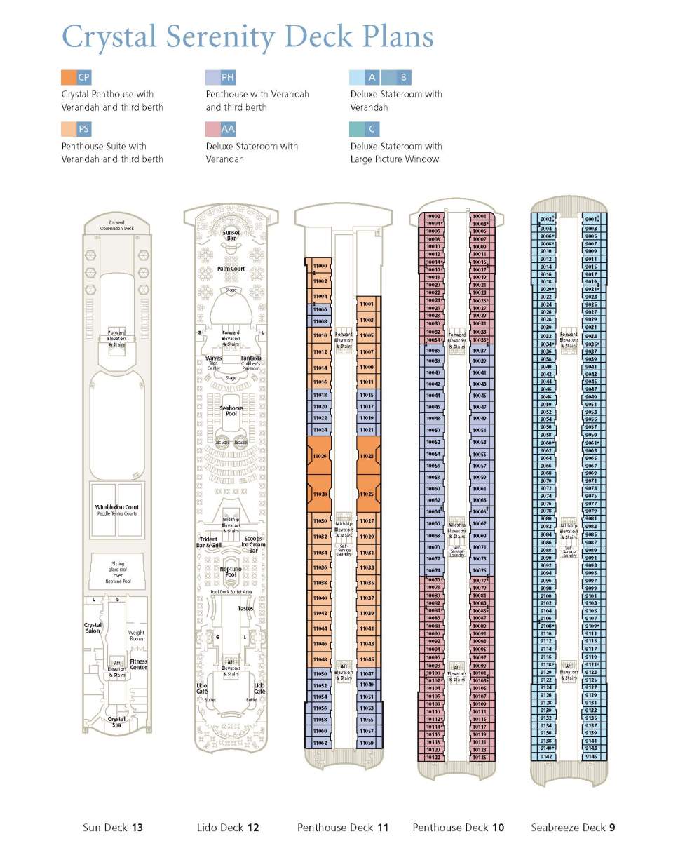Téléchargez le plan des ponts du Crystal Serenity