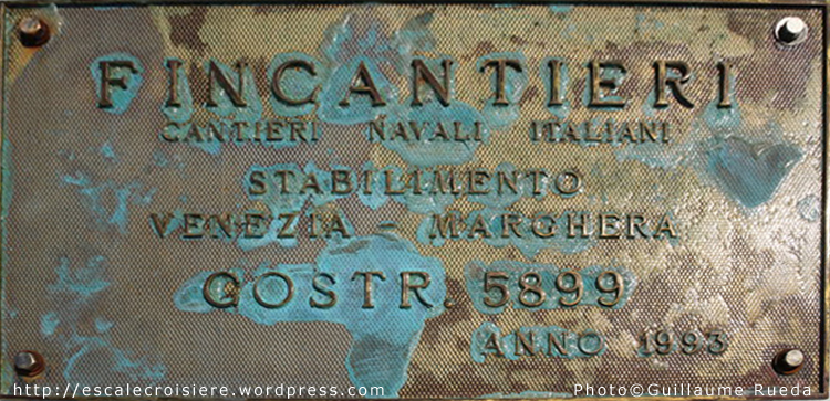 Costa neoRomantica - Plaque de chantier - construction 1993