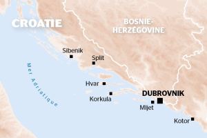 Carte Croatie - Croisière CroisiEurope