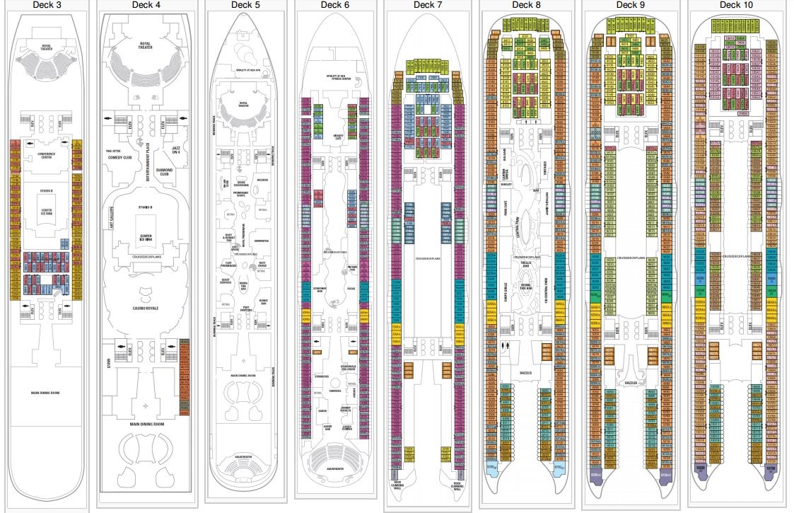 Harmony of the Seas - Plan des pontsHarmony of the Seas - Plan des ponts