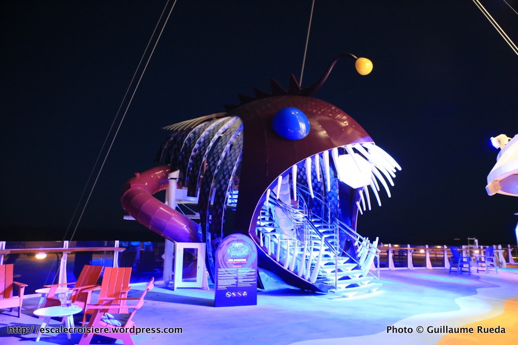 Harmony of the Seas by night - The Ultimate Abyss Boardwalk