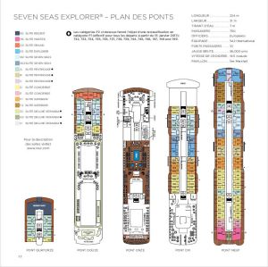 Regent Seven Seas Explorer - Plan des ponts