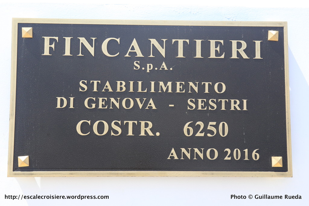 Seven Seas Explorer - Plaque de chantier