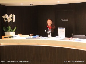 Toulon - Bureau information à bord d'un paquebot - Sandrine Mezzafonte