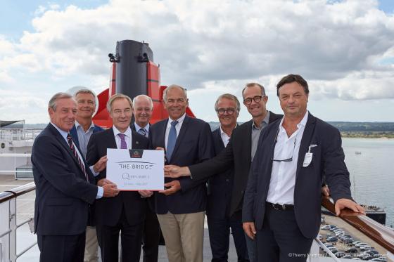 Signature de l'affrètement du Queen Mary 2 - Southampton 1er septembre 2016