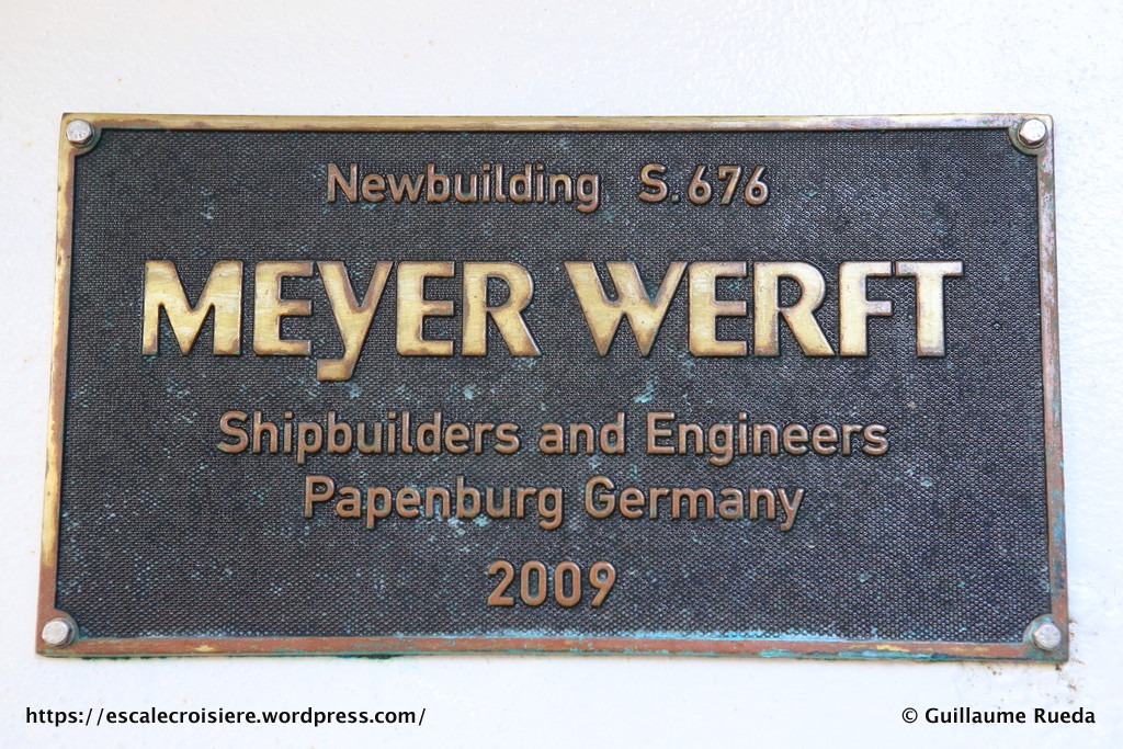 Celebrity Equinox - Plaque de chantier