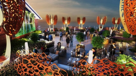 Celebrity Edge - Rooftop Garden - Jardin - nuit