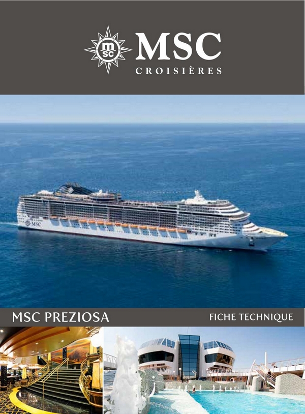 MSC Preziosa - Brochure et plan des ponts