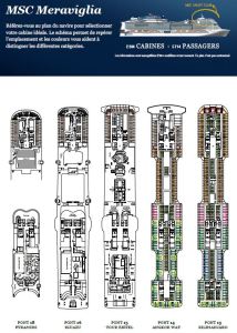 Plan des ponts du MSC Meraviglia