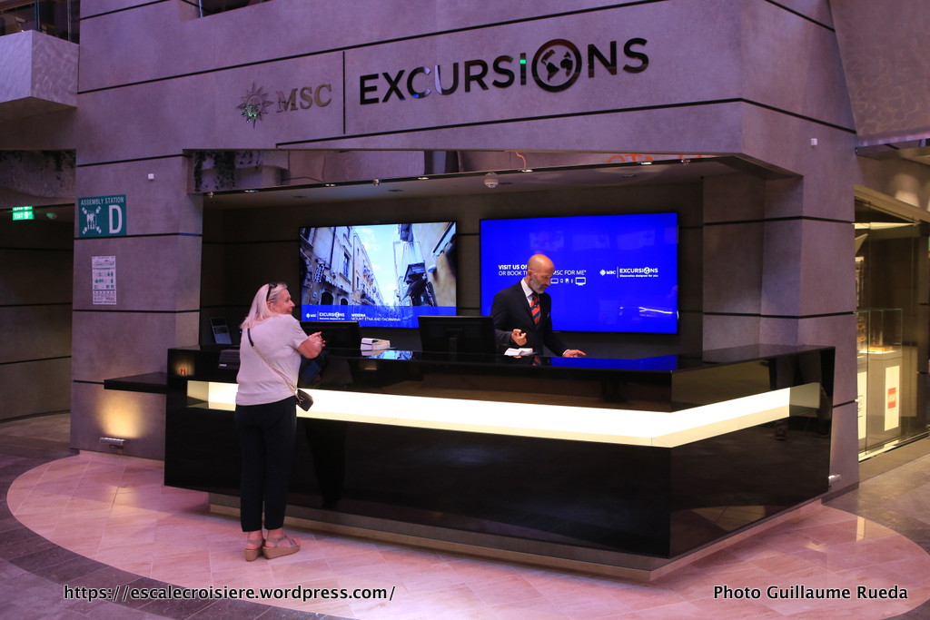 MSC Meraviglia - Bureau des excursions