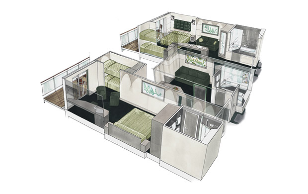 MSC Meraviglia - Cabine familiale - Super family plus