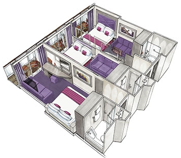 MSC Seaside - Cabine familiale