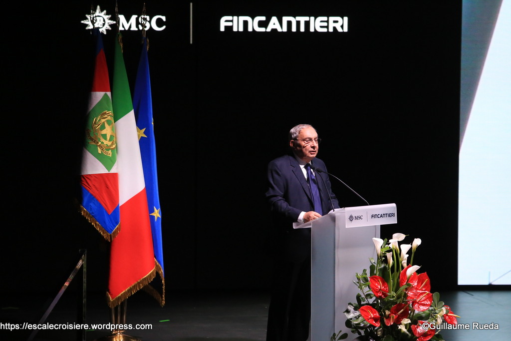 MSC Seaside cérémonie - Giuseppe Bono, Président Directeur Général de Fincantieri