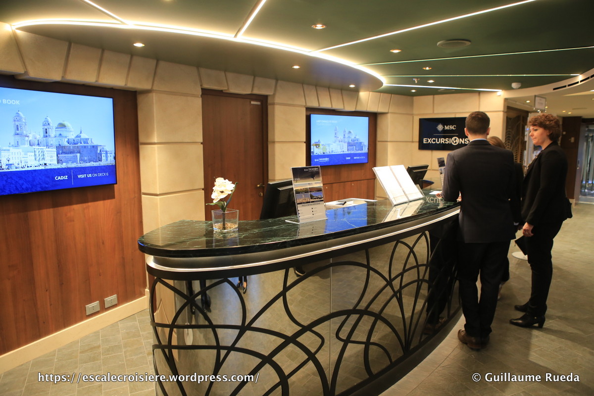 MSC Seaside - bureau des excursions