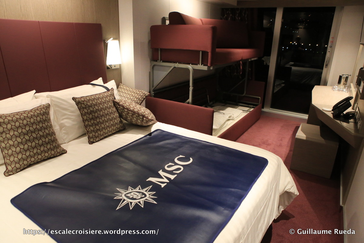 MSC Seaside - Cabine balcon lits superposés 9064