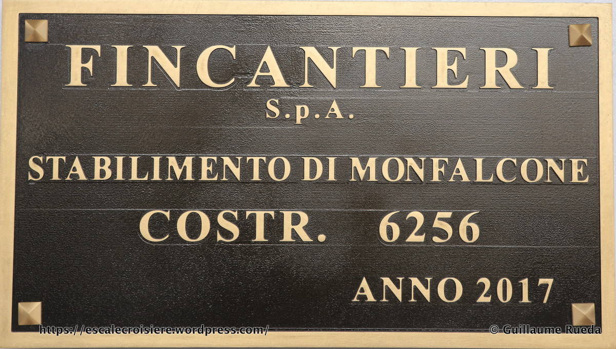 MSC Seaside - Plaque de chantier