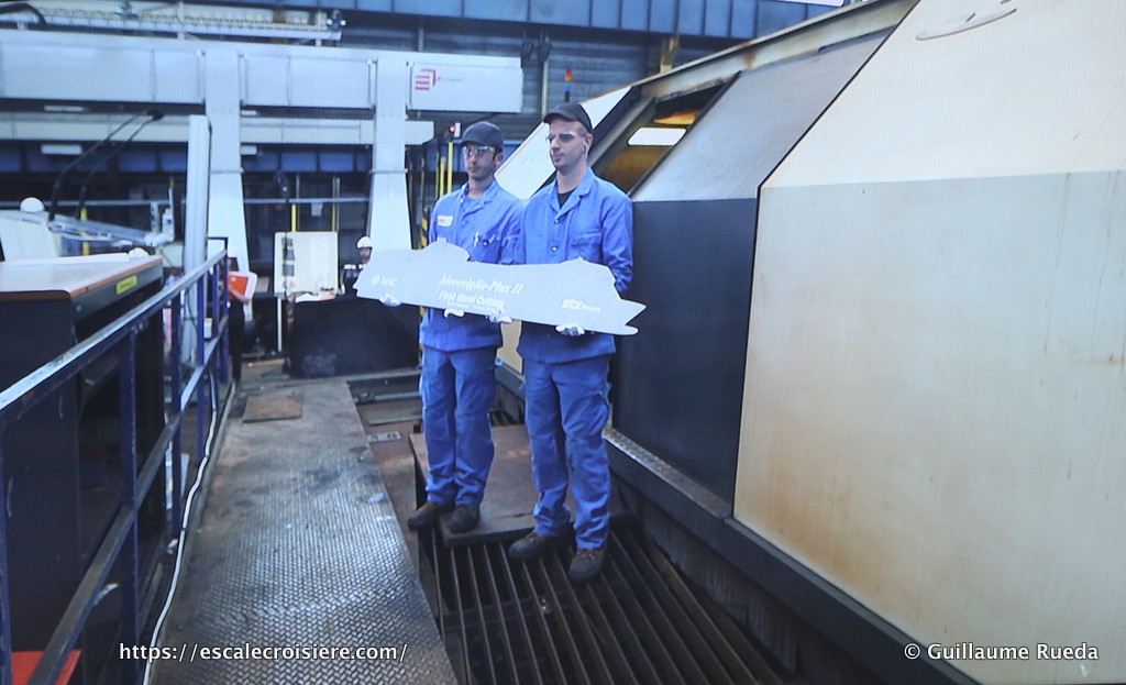 MSC Virtuosa - Découpe de la 1ère tôle (1)