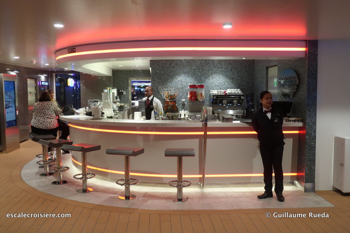 MSC Bellissima by night - pool bar