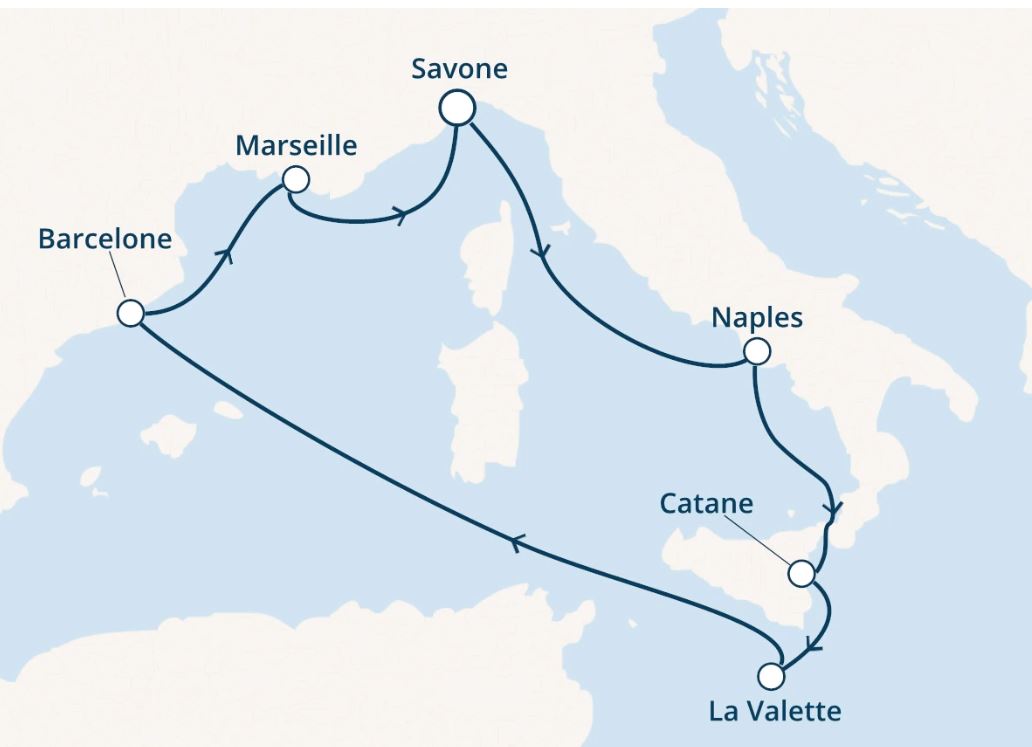 Costa Croisière - Itinéraire Fascinosa - Tour méditerranée