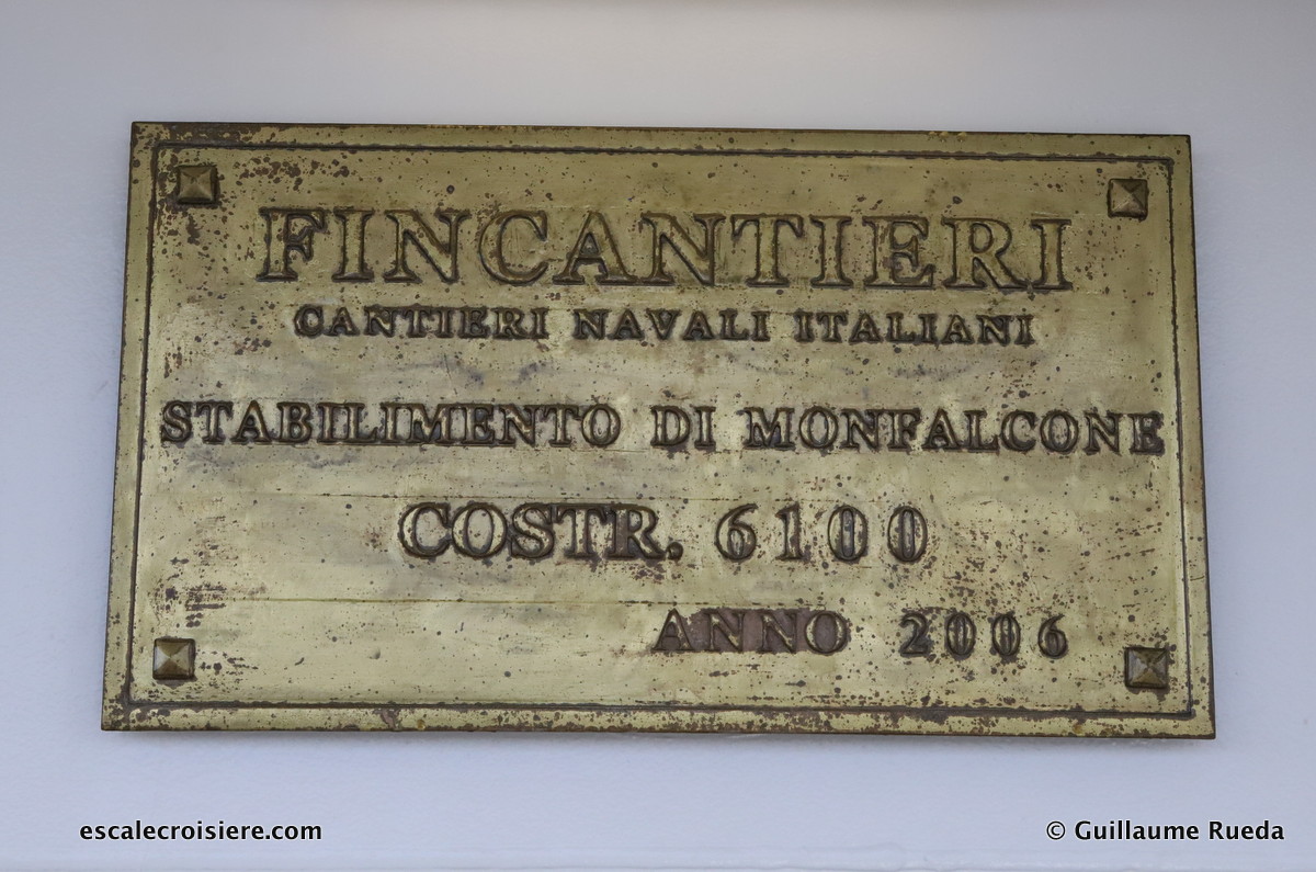 Crown Princess - Plaque de chantier