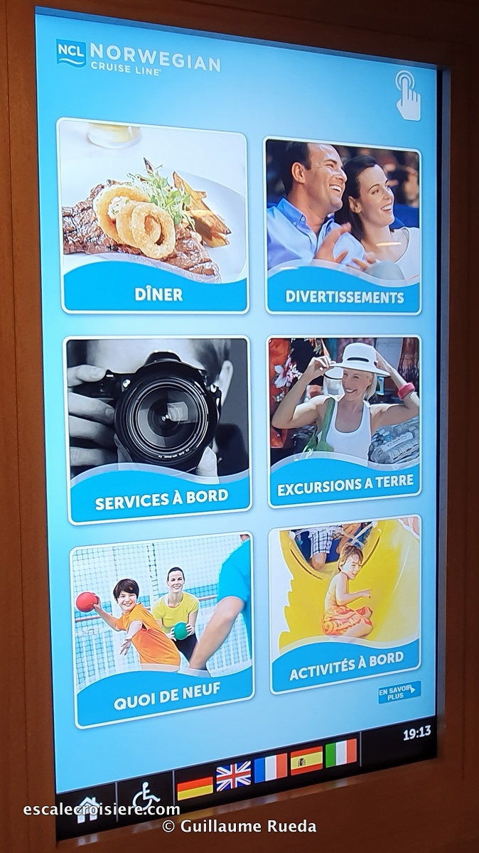 Bornes interactives - Norwegian Encore