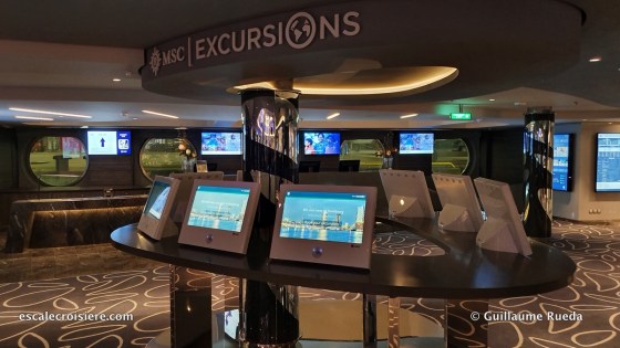 MSC Grandiosa - Bureau des excursions
