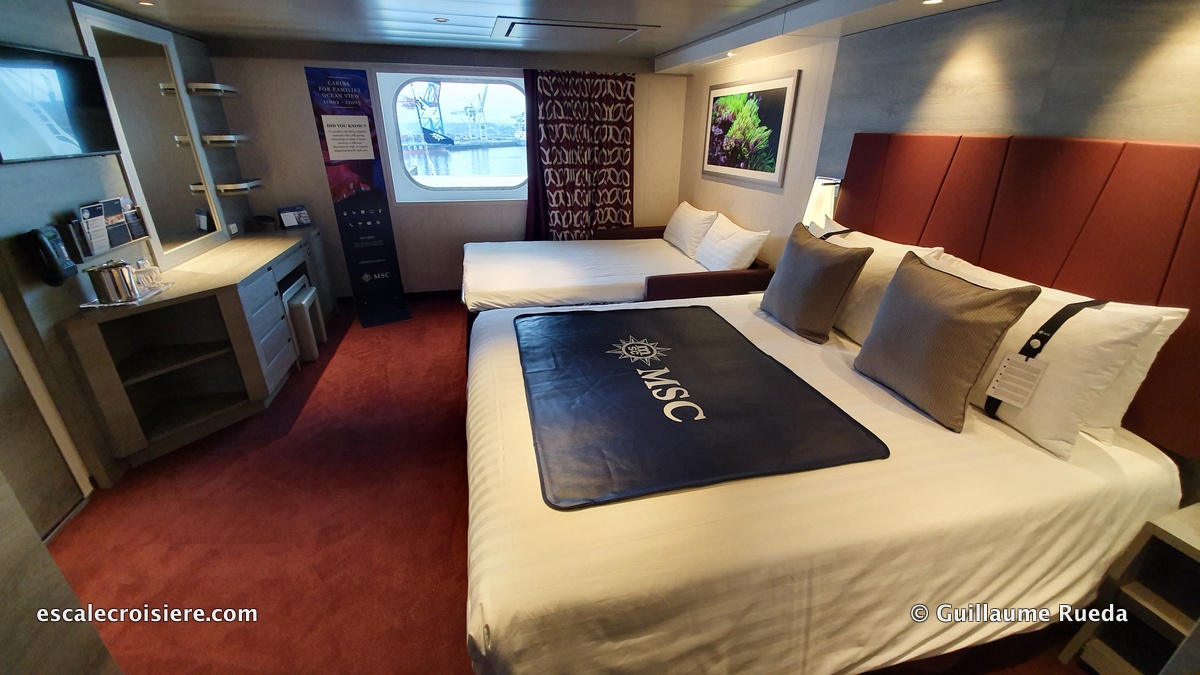 MSC Grandiosa - Cabine familles vue mer