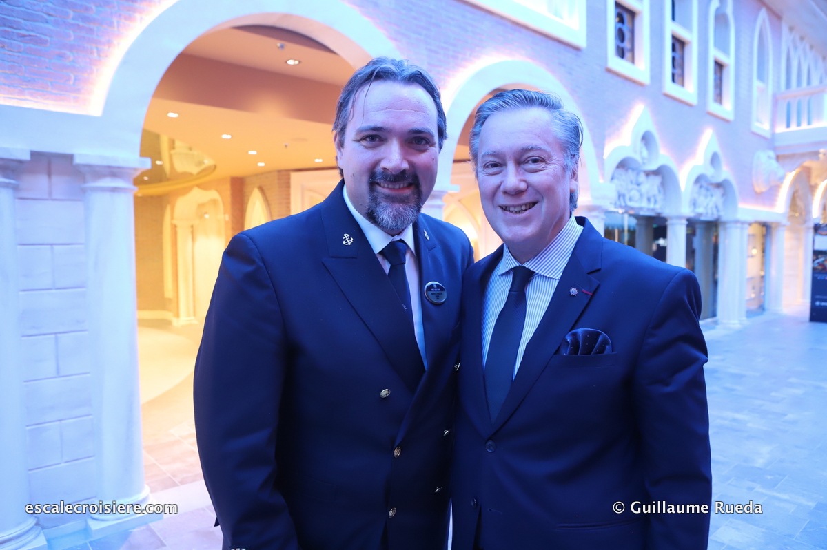 MSC Grandiosa Commandant Massa et P. Pourbaix