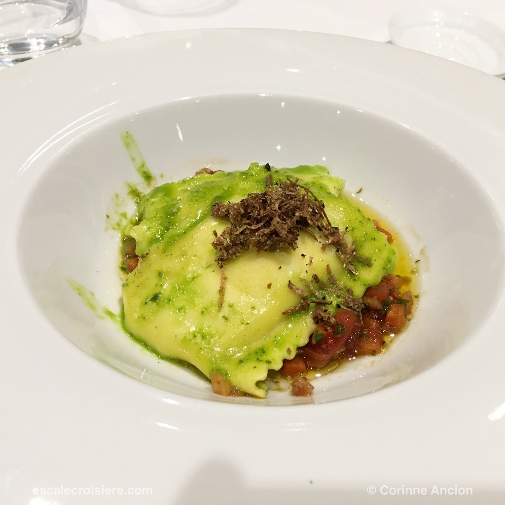 MSC Grandiosa - Menu Gala diner de baptême