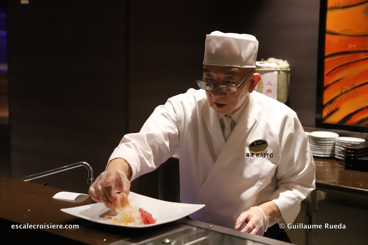 MSC Grandiosa - Kaito Sushi restaurant