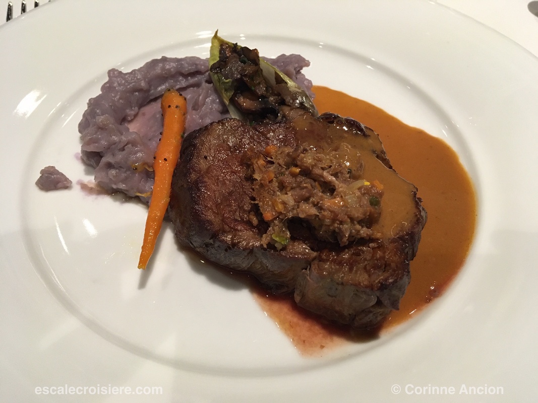 MSC Grandiosa - Menu dîner de Gala