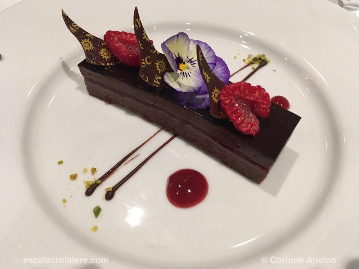 MSC Grandiosa - Menu dîner de Gala