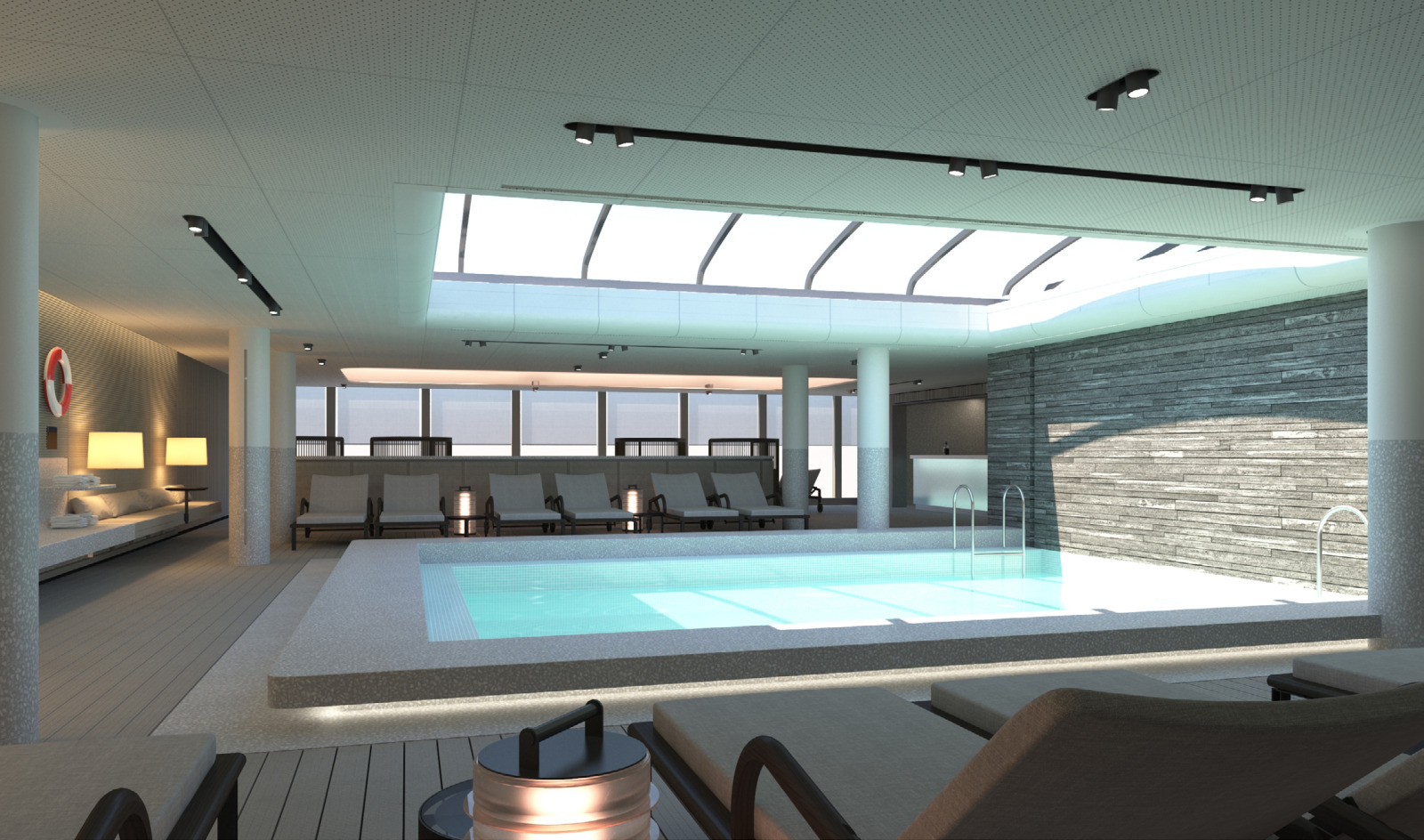 Le Commandant Charcot - Piscine ©PONANT-Wilmotte&associes-architectes